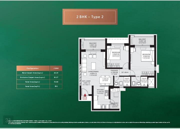 2 BHK in hinjewadi Floor plan